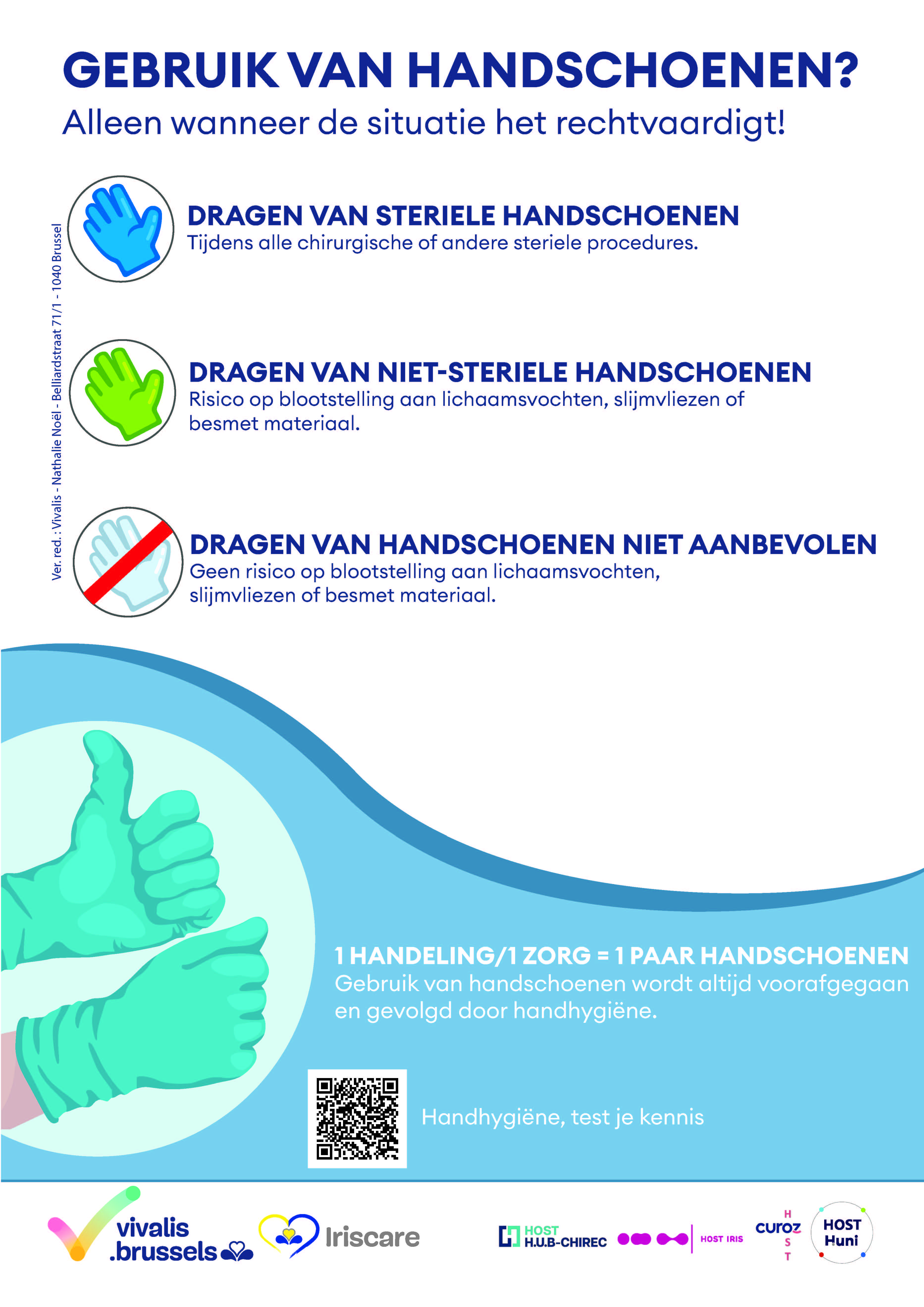 Affiche Vivalis Gebruik van handschoenen