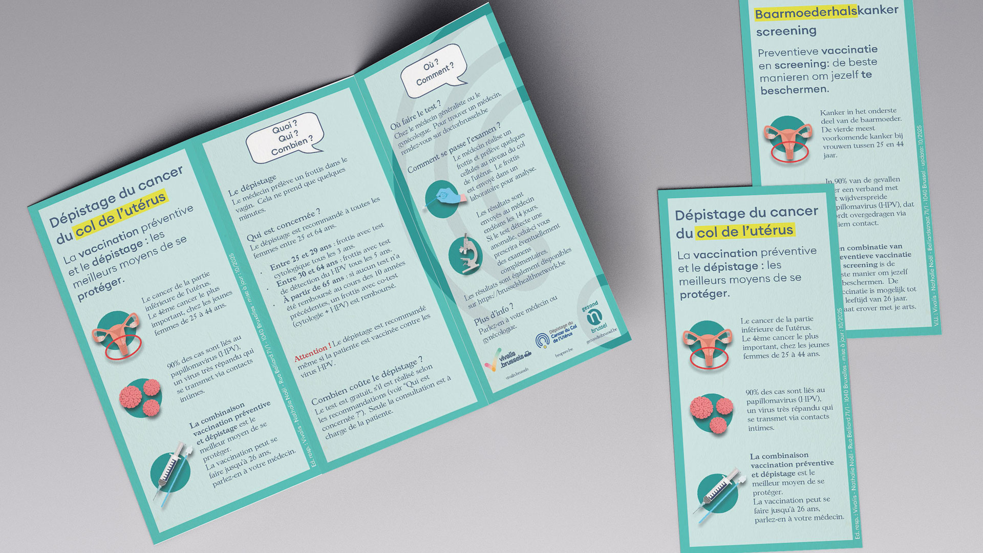 brochures dépistage cancer du col de l'utérus